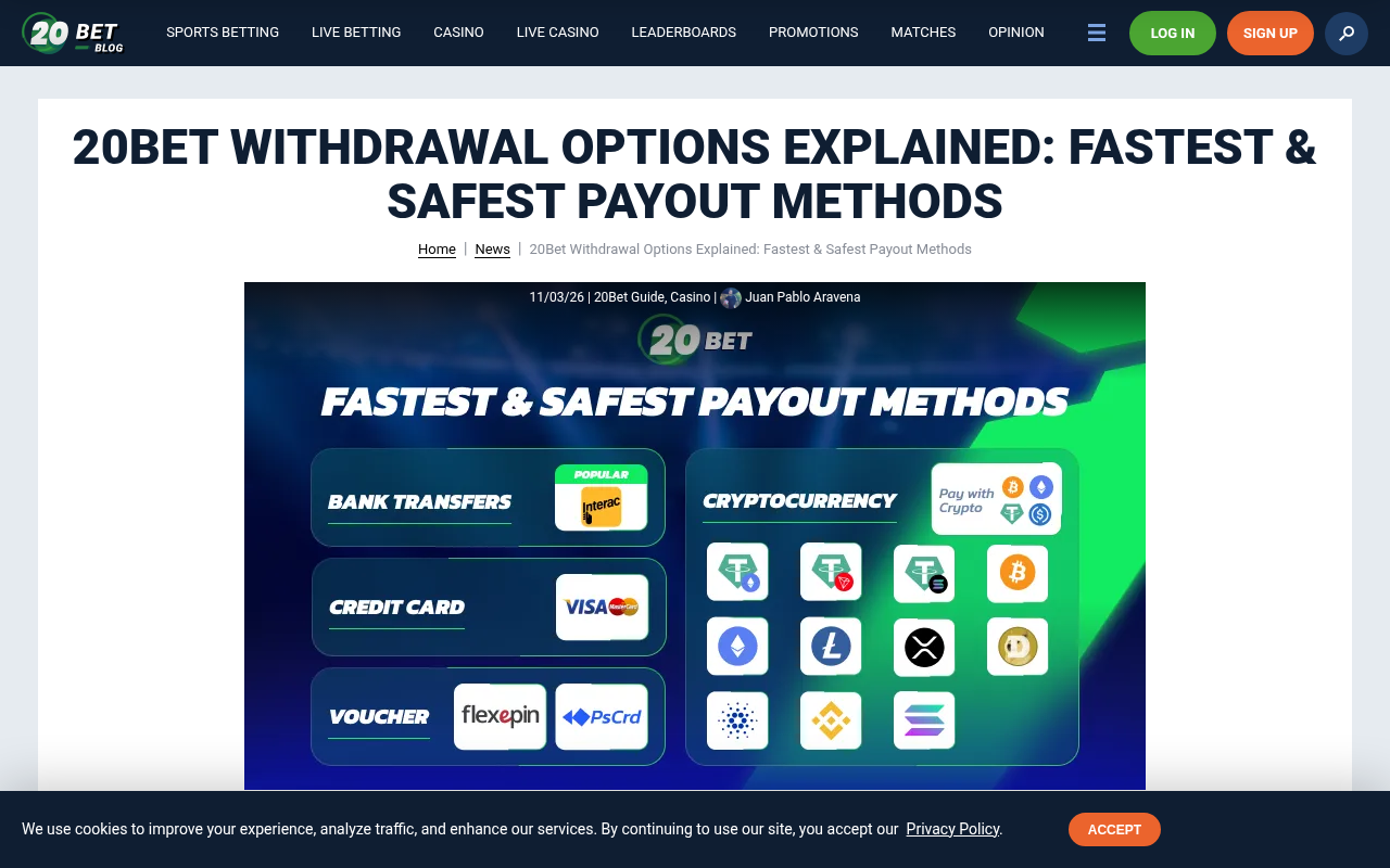 Dated source capture for 20Bet