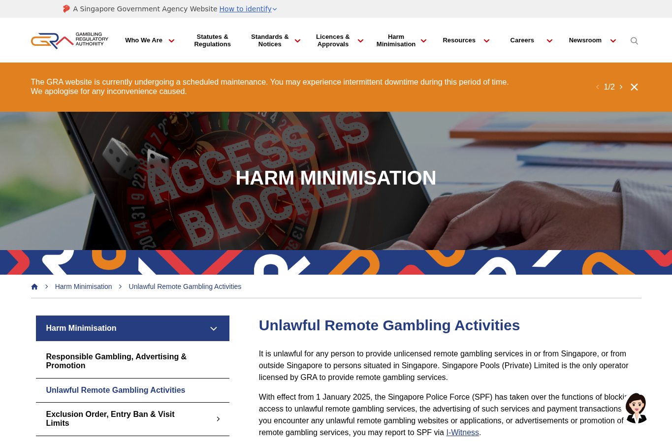Supplied capture of the GRA remote-gambling information record