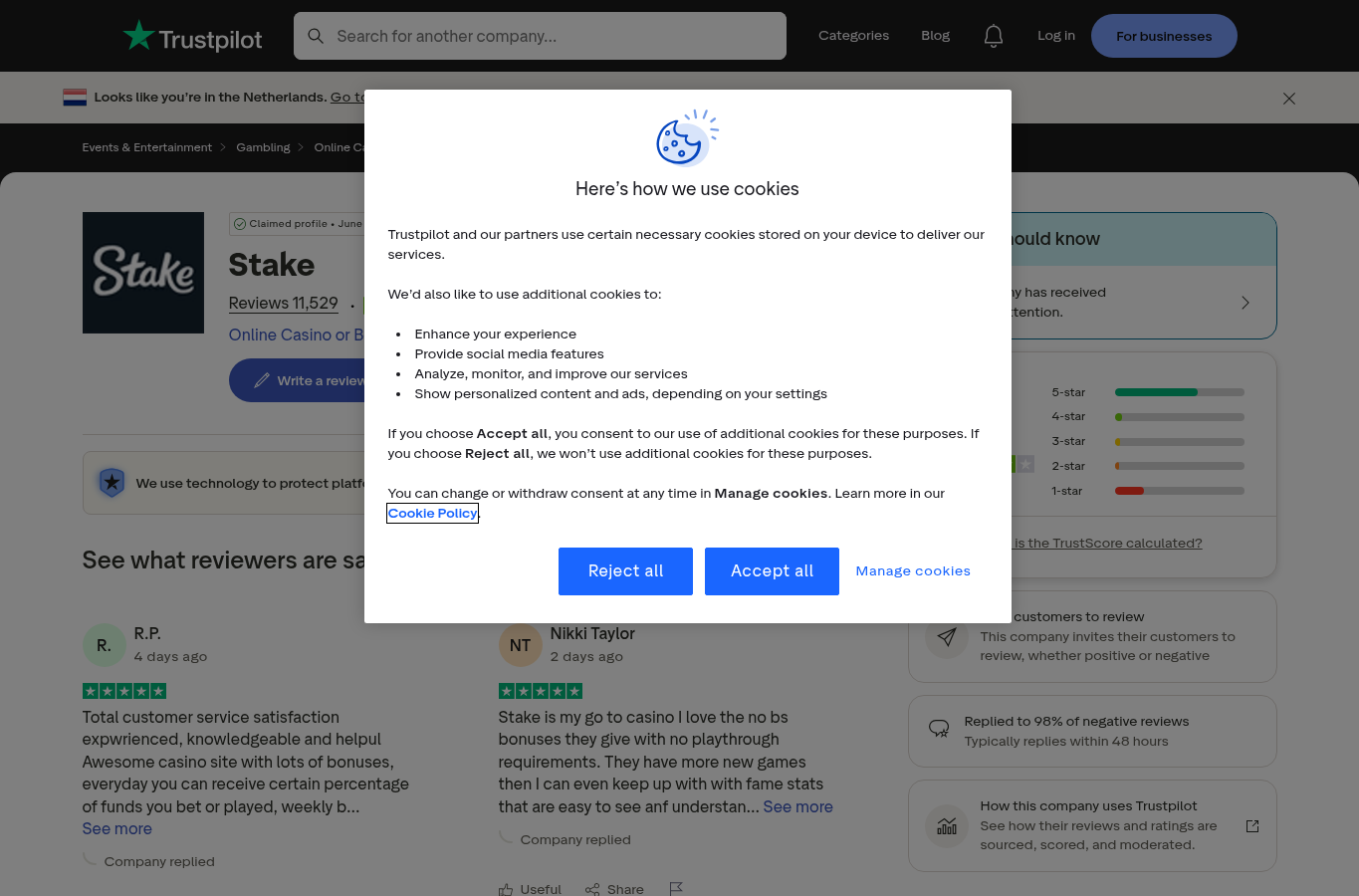 Capture of a public user-review listing for the recorded exact address